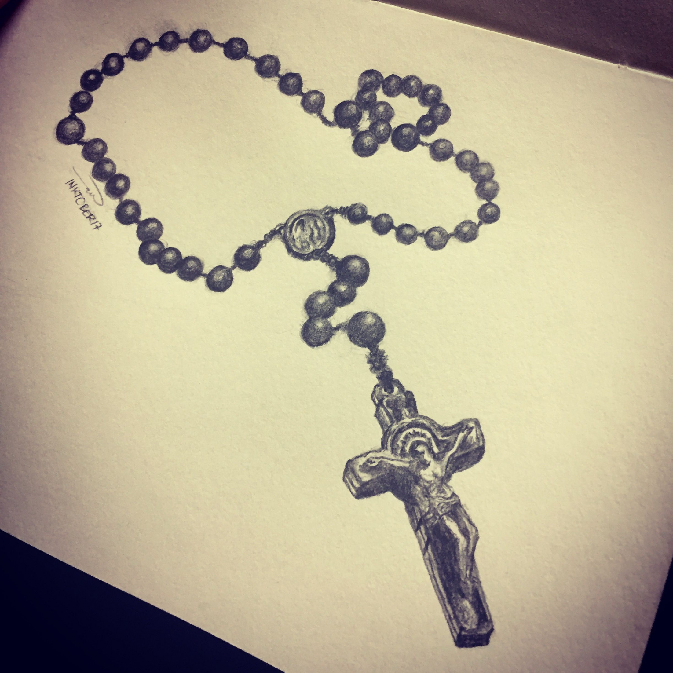 rosary pencil drawing #rosary #tattoos #pencil #pencildrawing #art