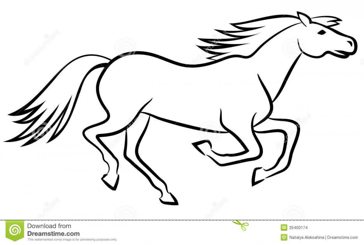 running horse outline - Google Search  Animal outline, Animal