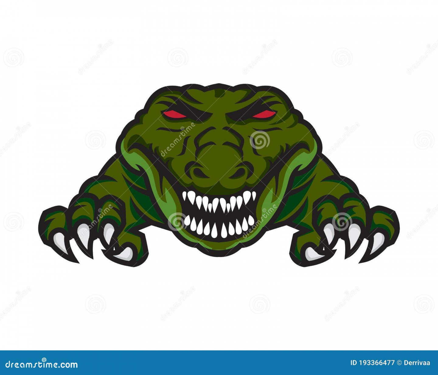 Scary Crocodile Stock Illustrations –  Scary Crocodile Stock