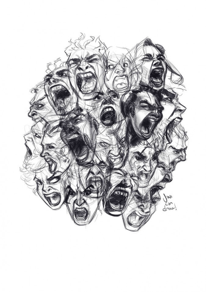 Sketchdump + HOW TO DRAW SCREAMING FACES VIDEO! by javicandraw on