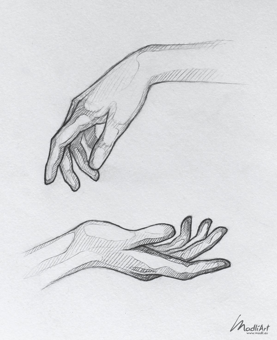 Sketchy hands study by MadliArt  Realistic sketch, Sketchbook art