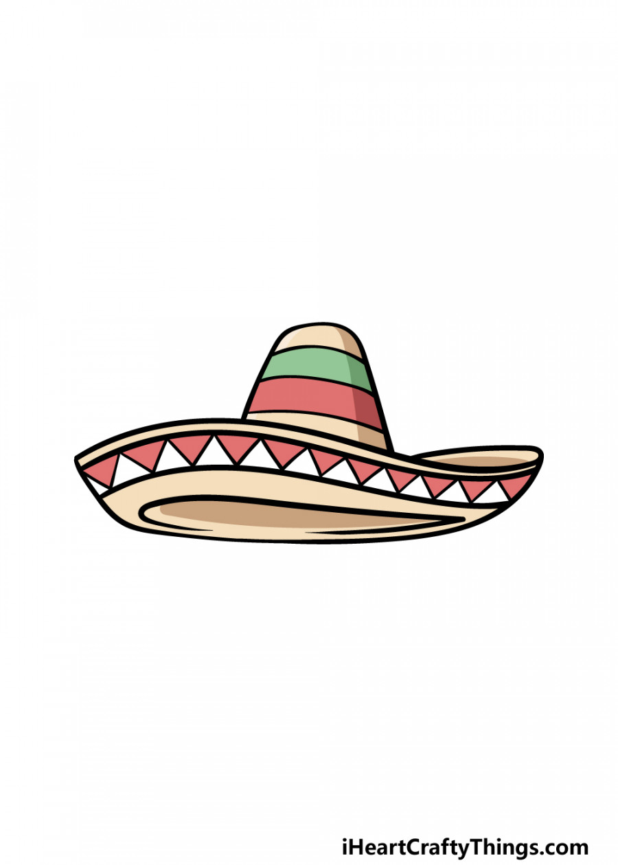 Sombrero Drawing - How To Draw A Sombrero Step By Step