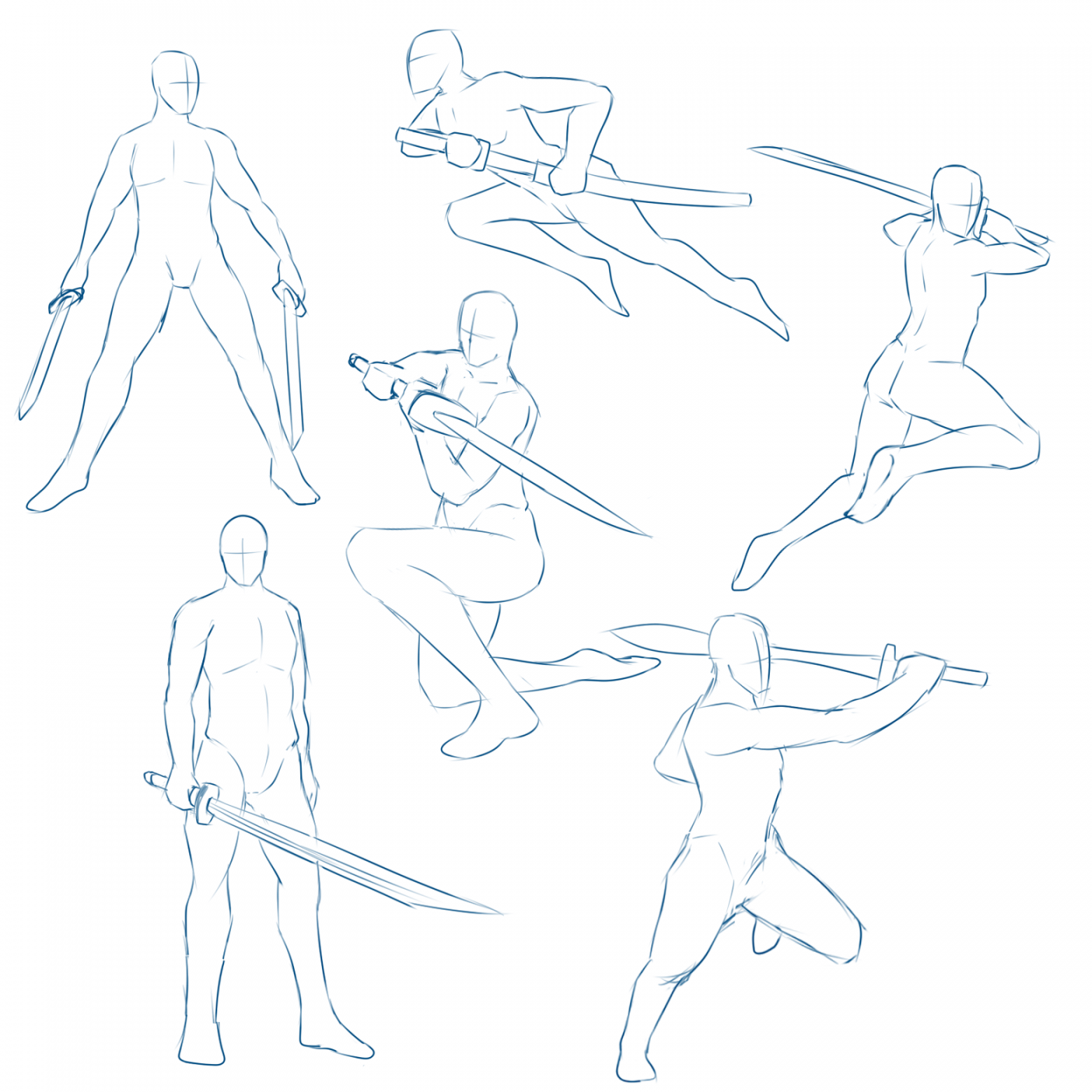 Sword Poses  by EnergyVector on DeviantArt