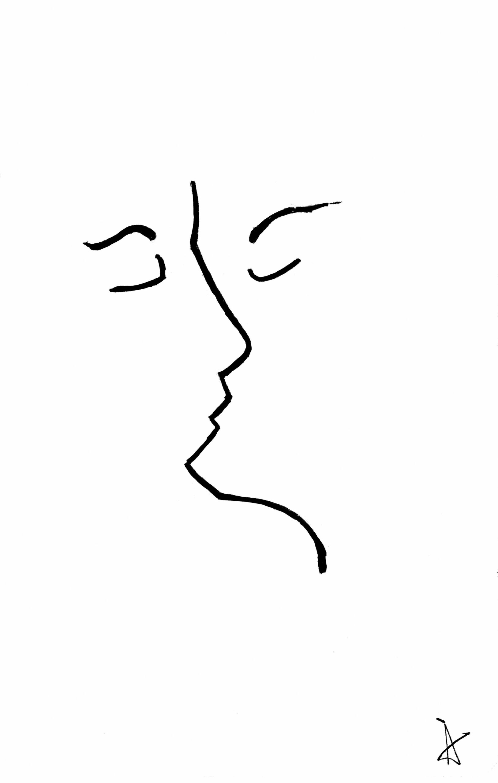 The Kiss  Easy drawings, Art drawings sketches simple, Line art