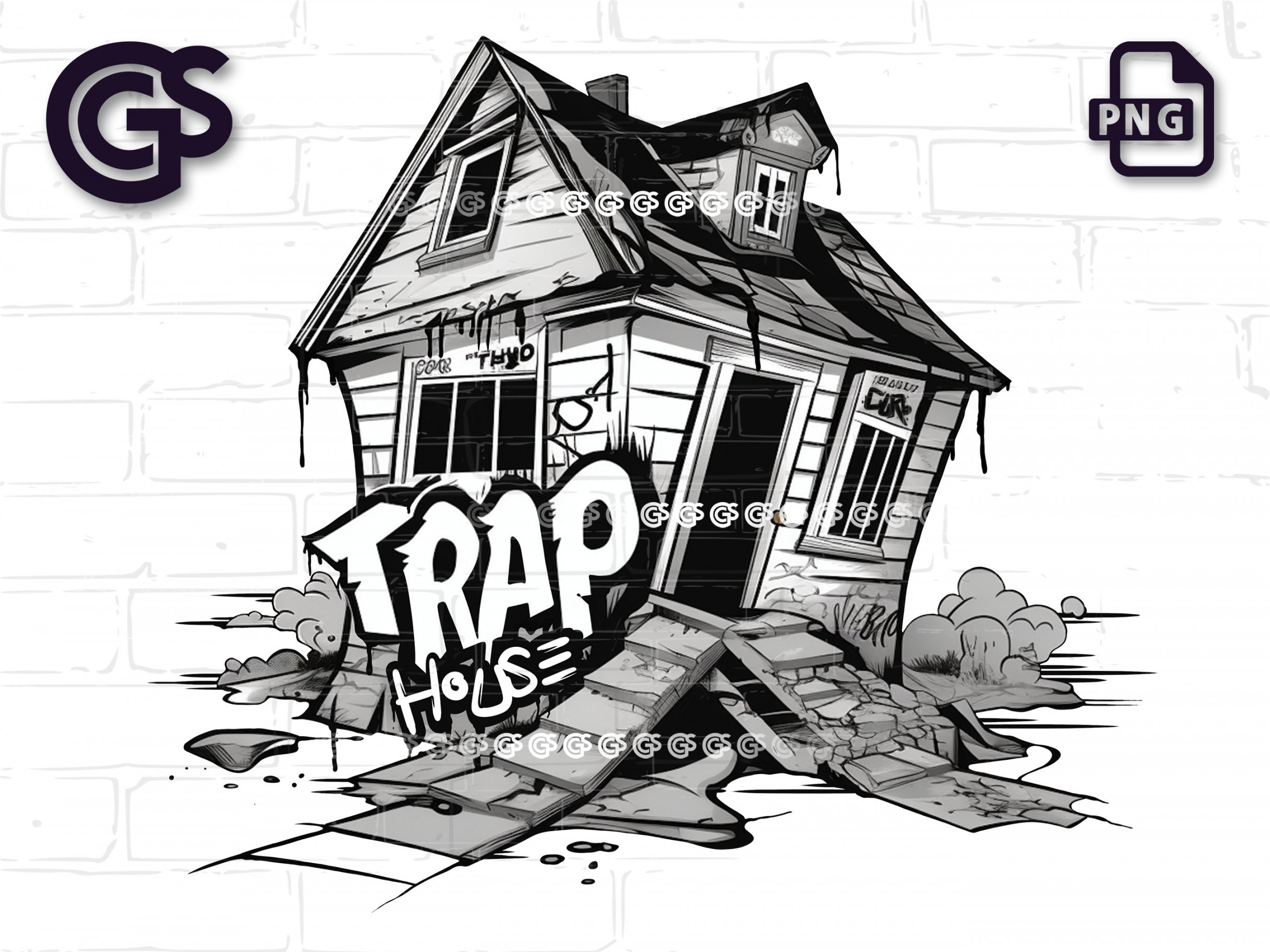 Trap House Bundle  PNG-Dateien Lokale Pot Dealer, Urban