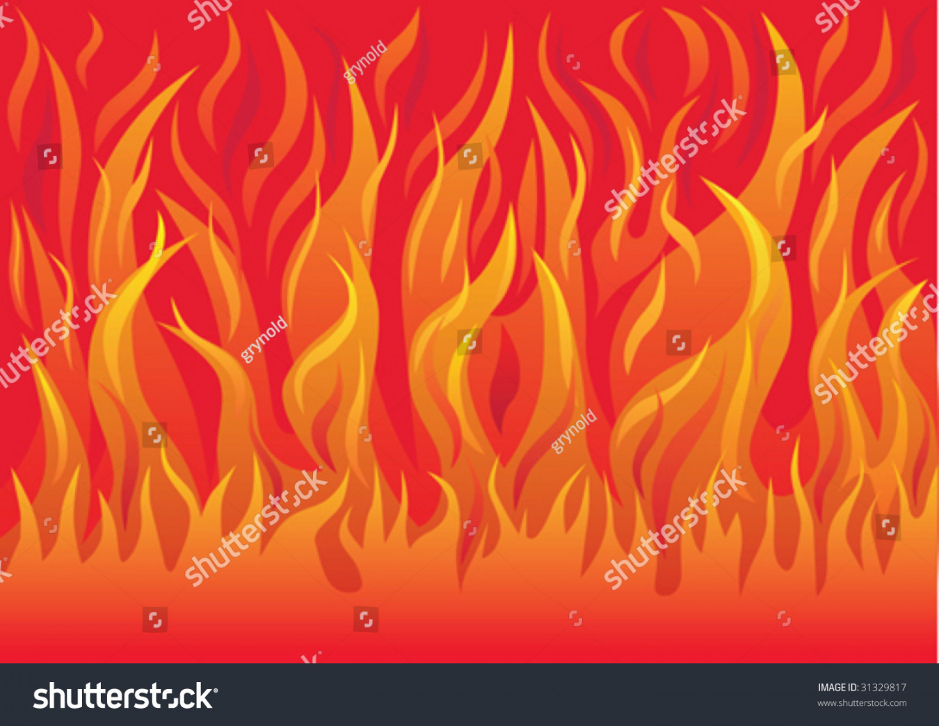 Vector Drawing Fire Background Red Yellow Stock Vector (Royalty