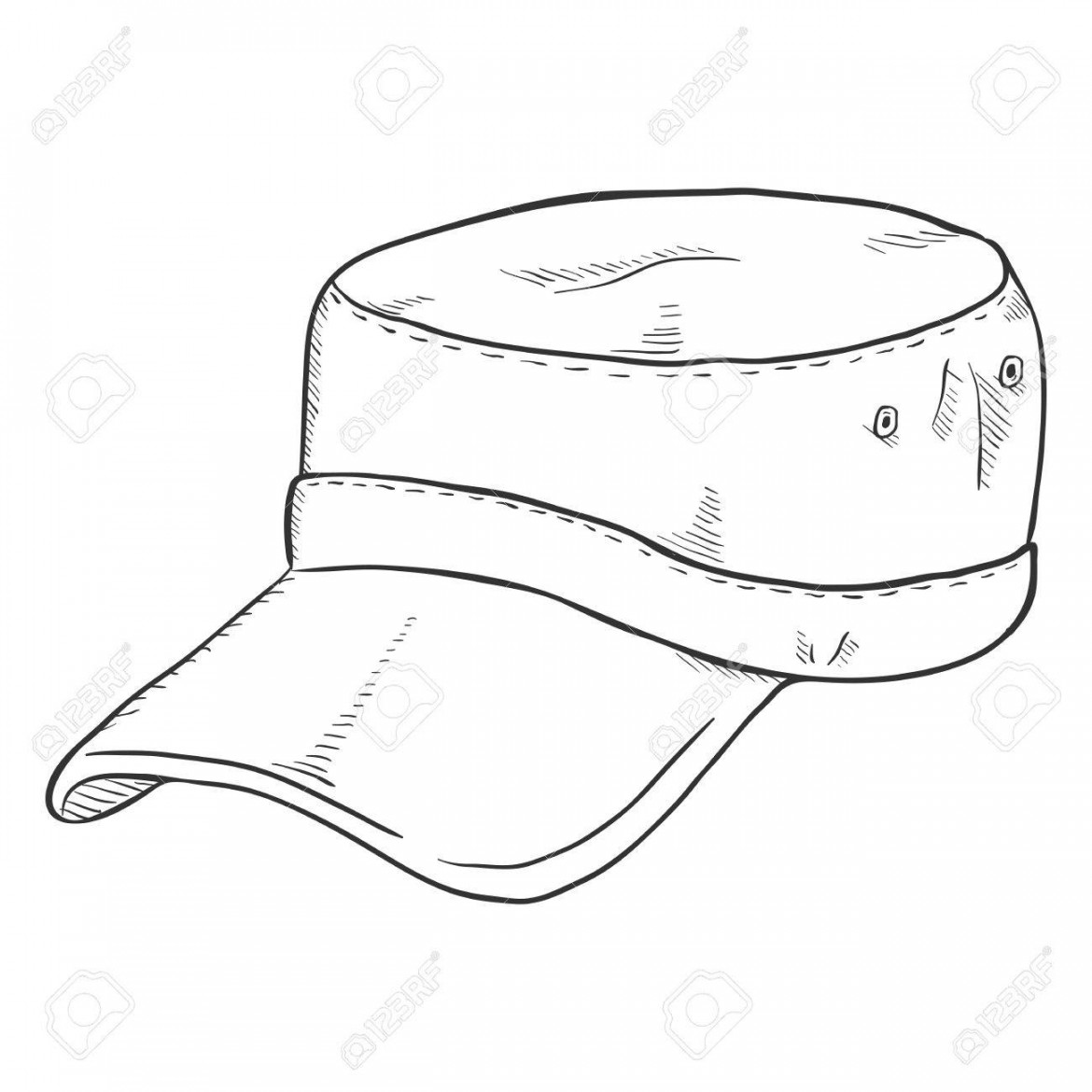 Vektor Sketch Armee Cap