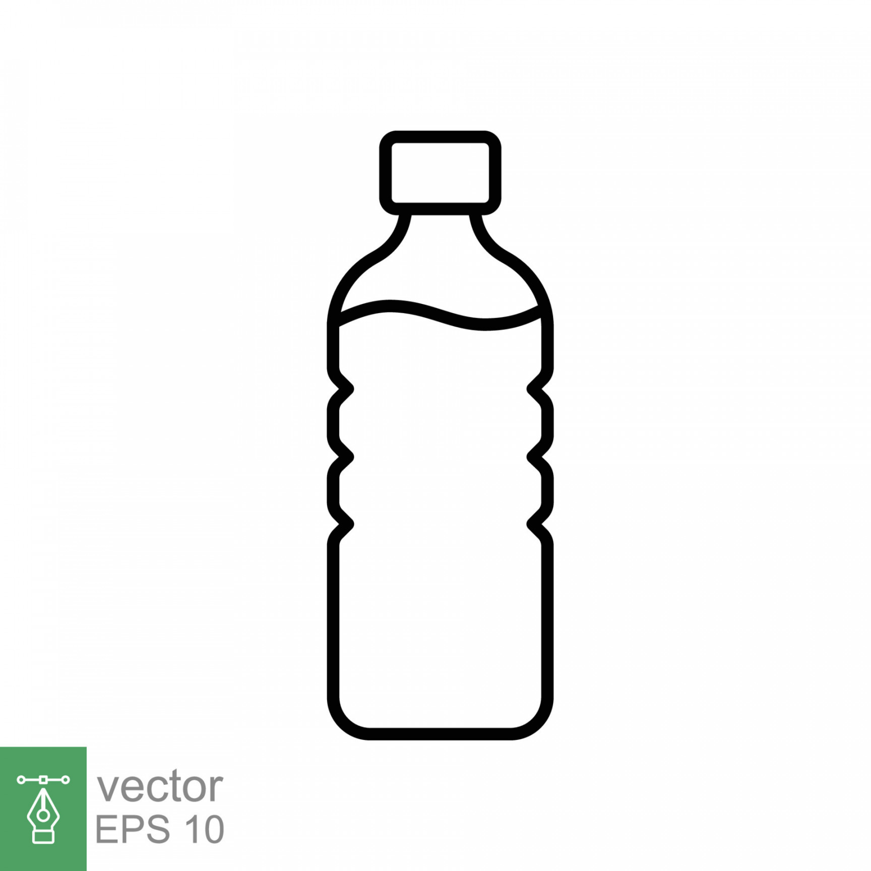 Water bottle line icon. Simple outline style