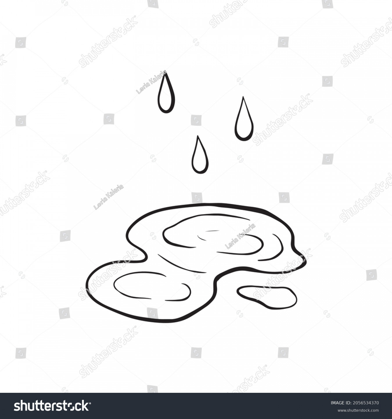 , Water Puddle Drawing Images, Stock Photos, D objects