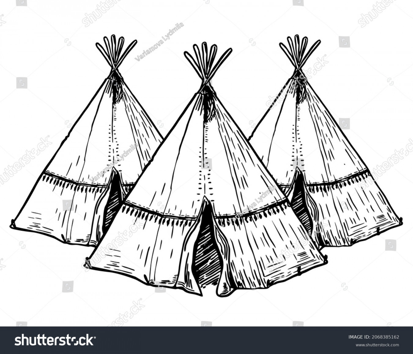 , Wigwam Drawing Images, Stock Photos, D objects, & Vectors