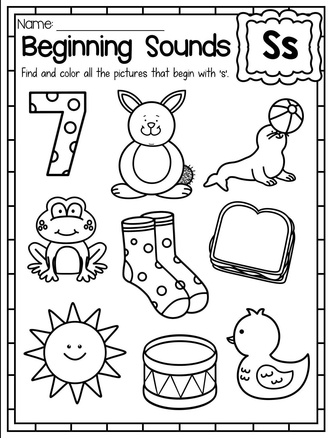 20+ Beginning Word Sounds Worksheets