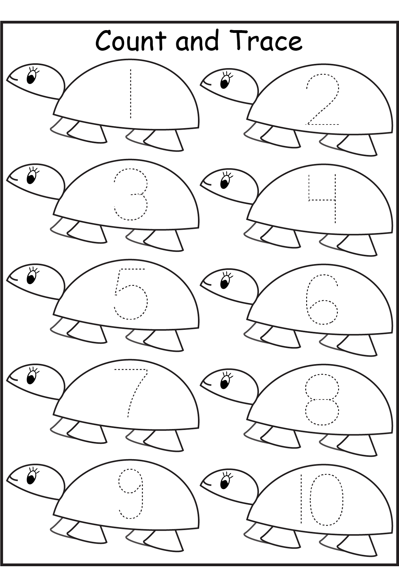 50+ Preschool Number Worksheets 1 10 42