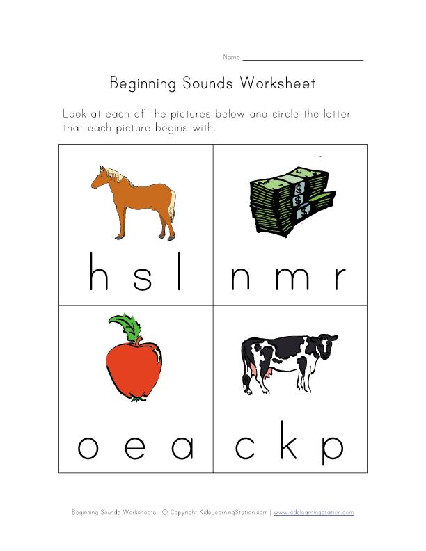 58+ Beginning Word Sounds Worksheets