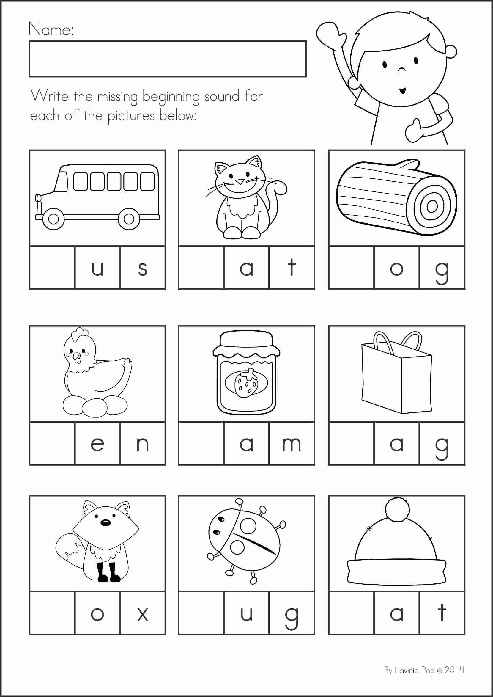 9+ Beginning Word Sounds Worksheets