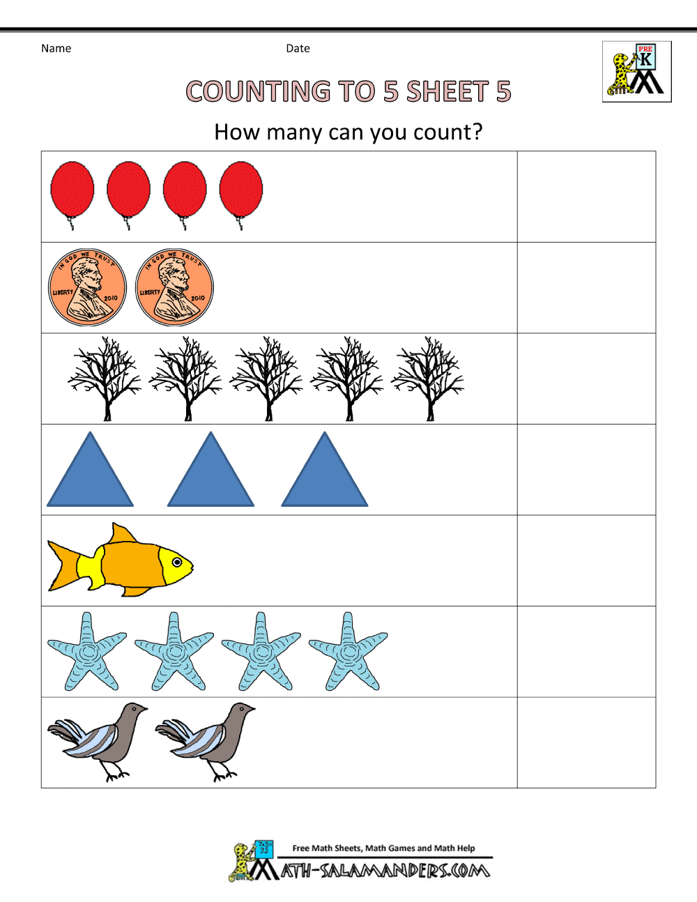 Number Worksheets For Preschoolers 33