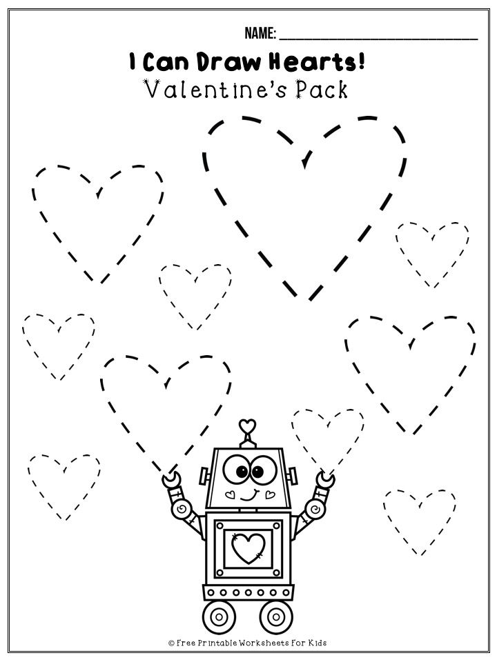 Valentine Worksheets For Preschool 53