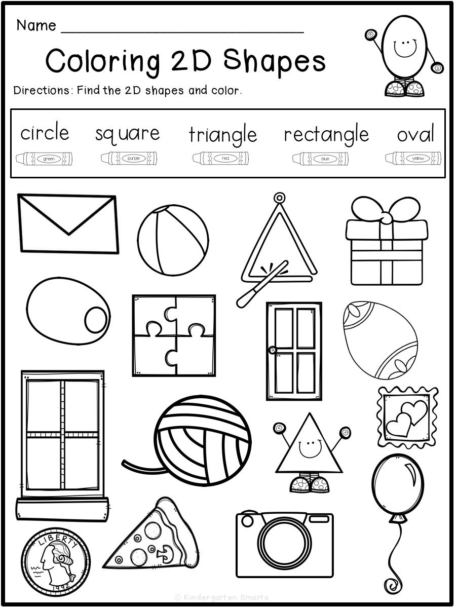 30 Creative Shapes Worksheets For Kindergarten 9