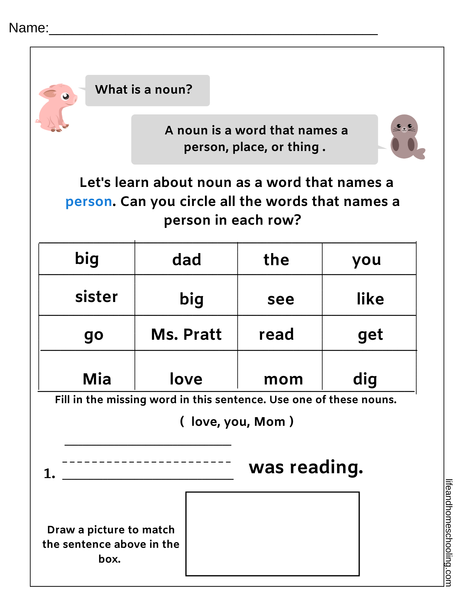 33 Noun Worksheets For Kindergarten 6