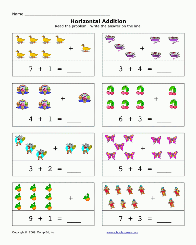 57 Kindergarten Math Addition Worksheets 36