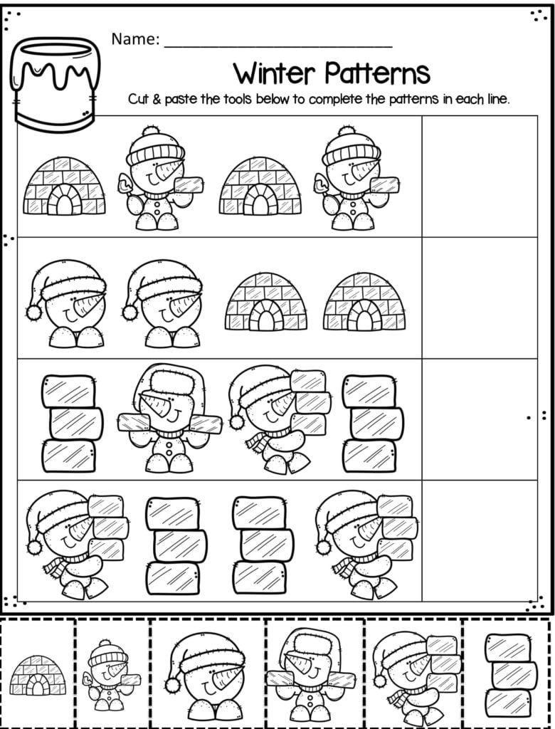 61 Winter Worksheets For Kindergarten 47