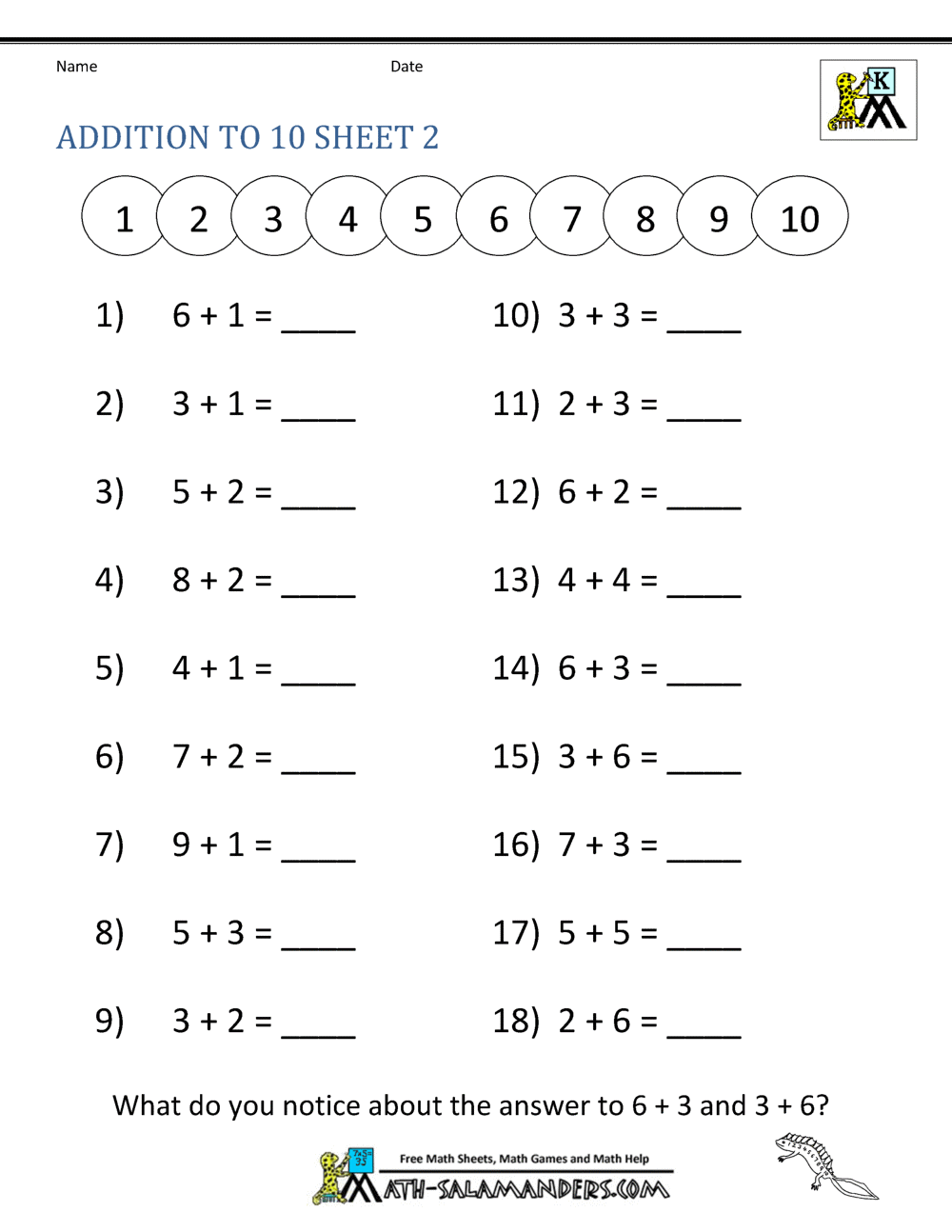 62 Kindergarten Math Worksheets Free 33