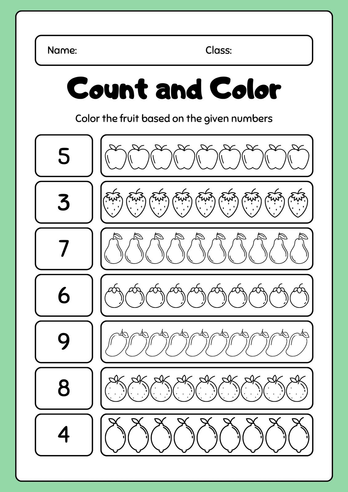 77 Math Worksheets For Kindergarteners 8