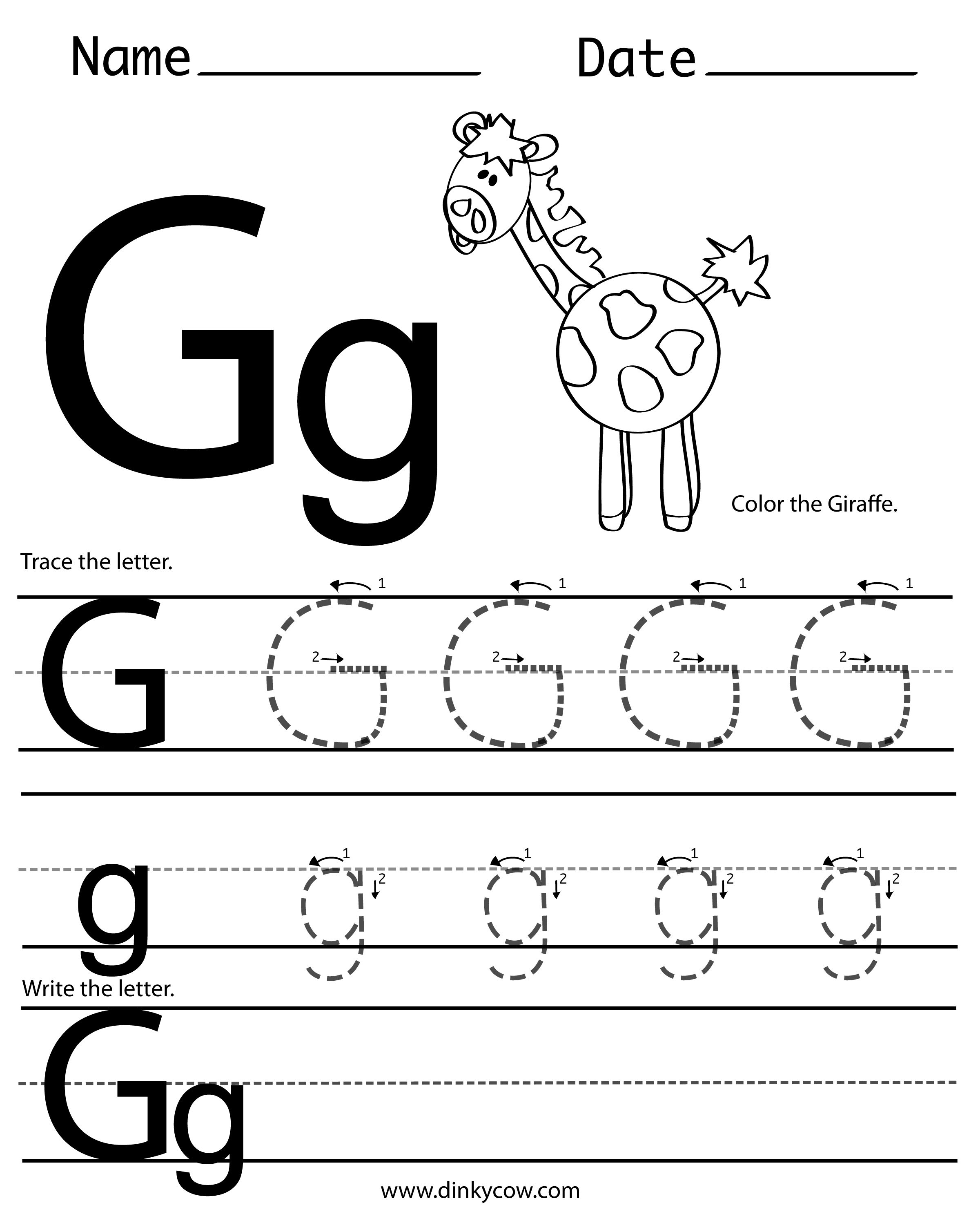 Best 60+ Preschool Worksheets Letter G 46