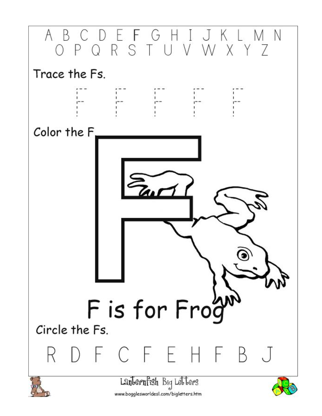 Save 64 F Worksheets For Preschool 57