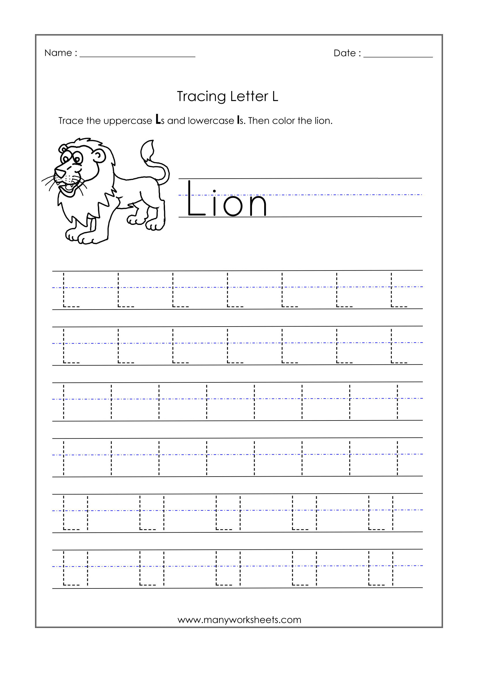 55 Preschool Tracing Letters Worksheets 15