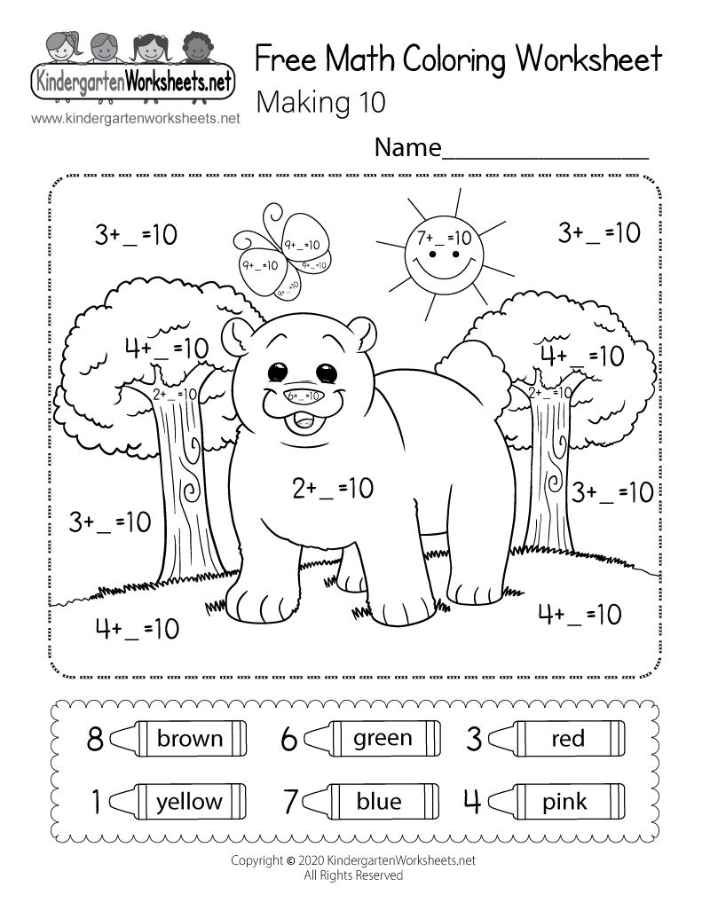 56 Kindergarten Printable Worksheets Math 48