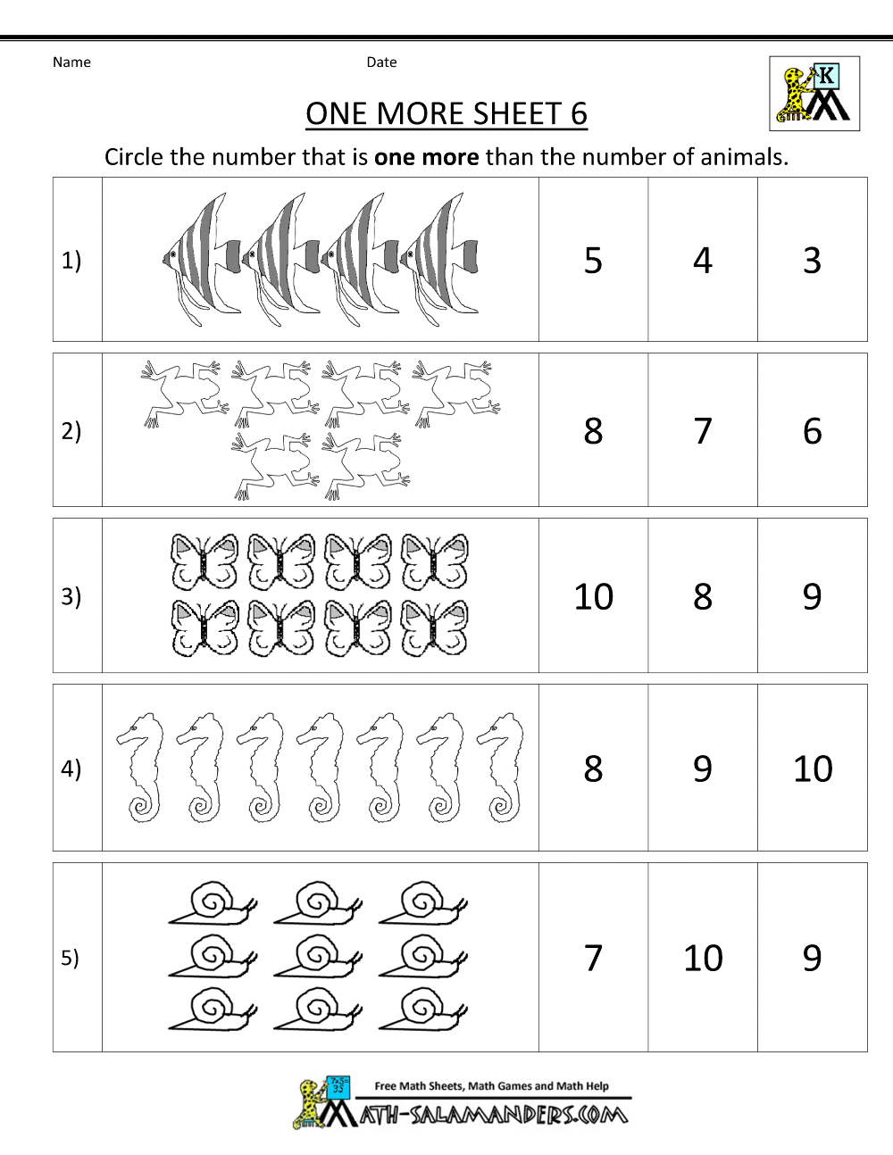 56 Kindergarten Printable Worksheets Math 49