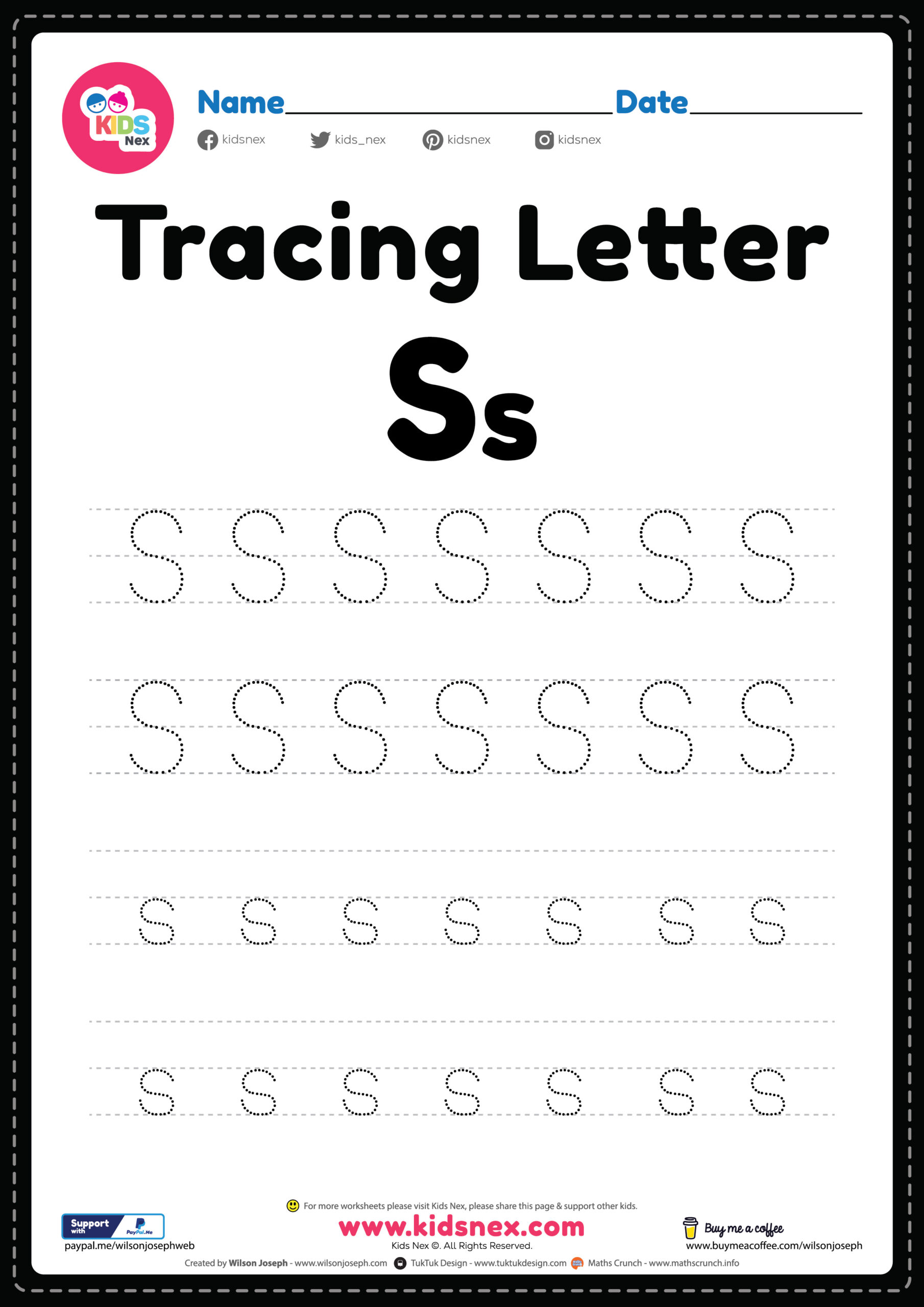 60 Kindergarten Letter S Worksheets 55