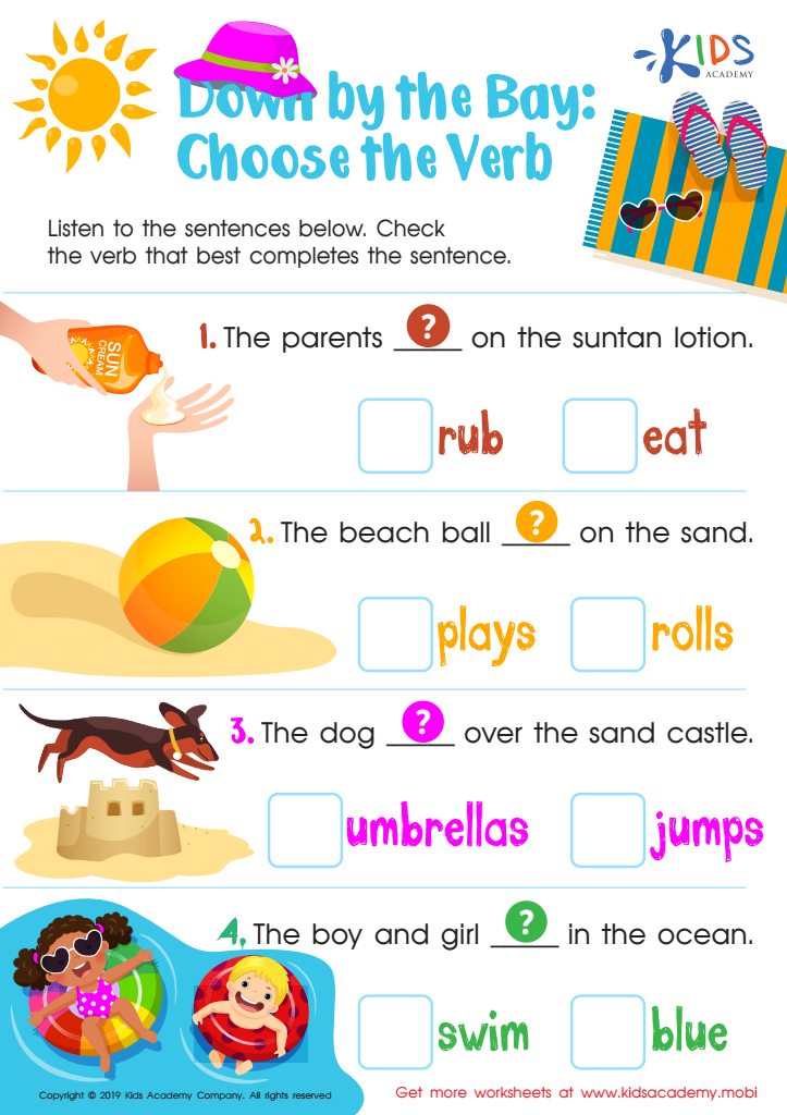 60 Verb Worksheets For Kindergarten 64