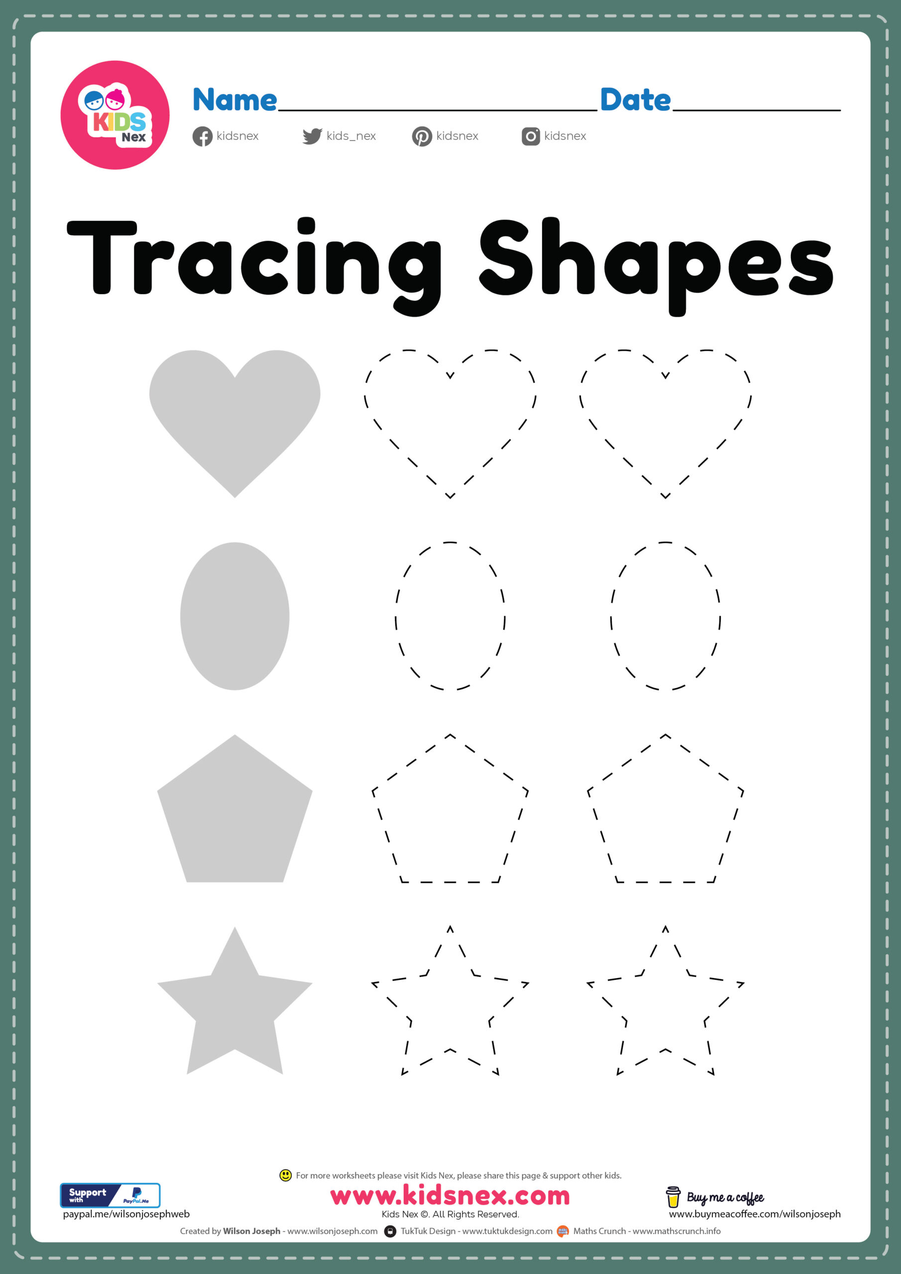 61 Worksheets For Kindergarten Shapes 52