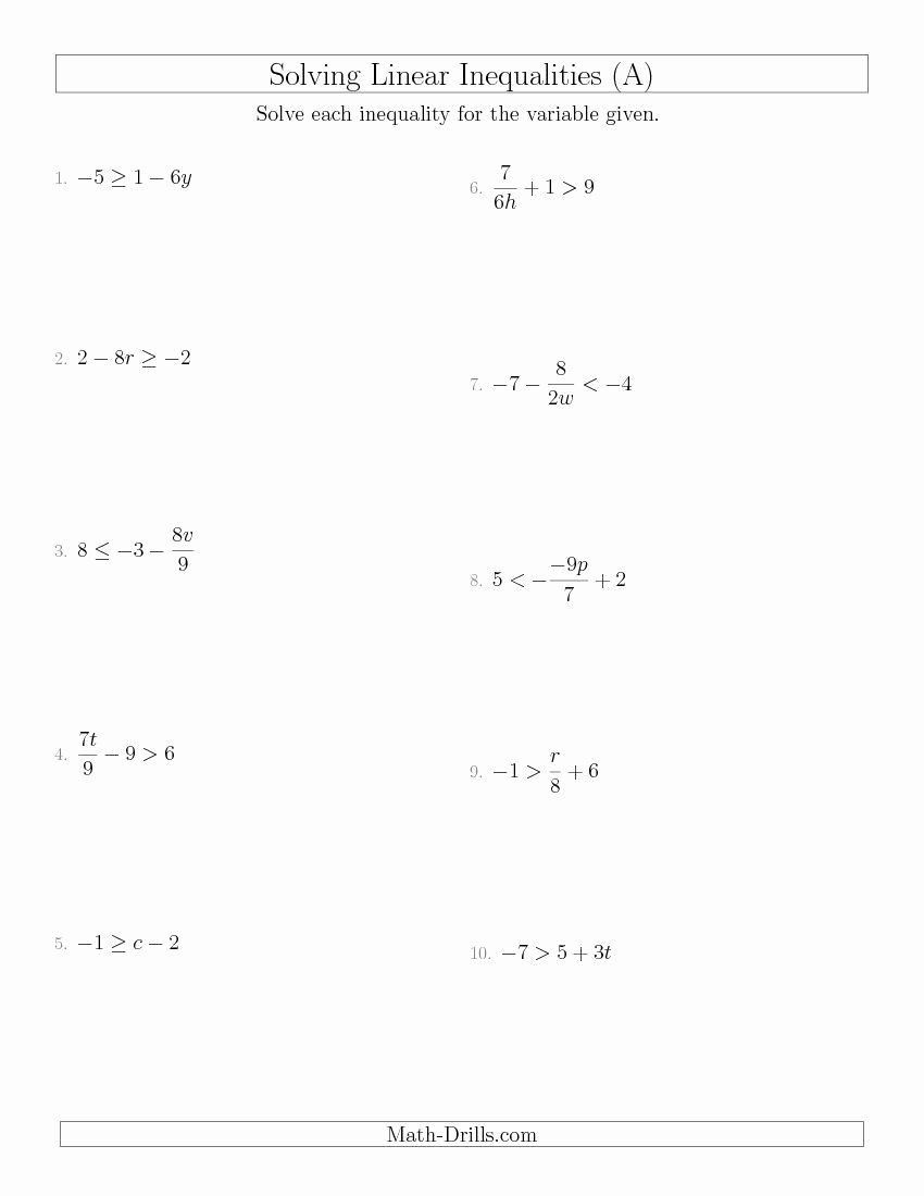 60 Printable Solving Linear Inequalities Worksheets 48