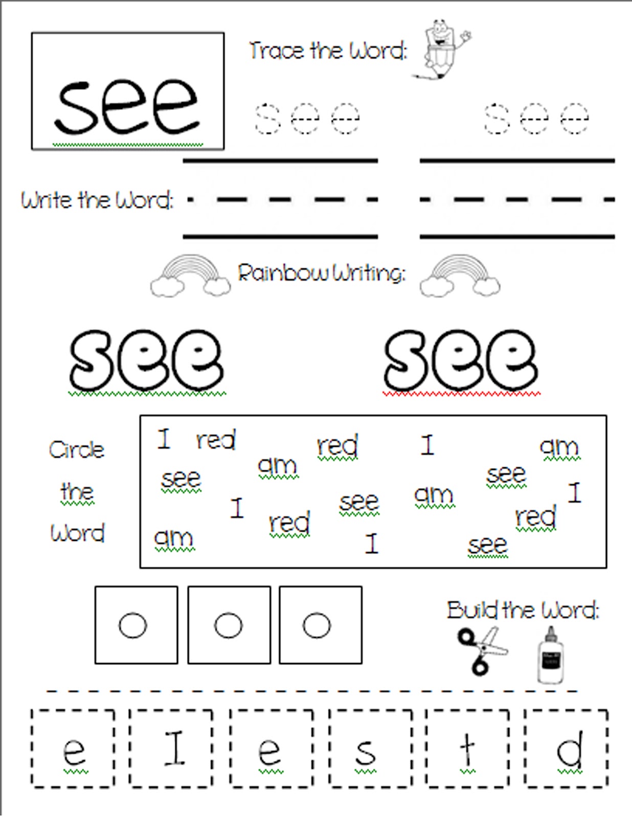 80 Printable For Sight Word Worksheets 49