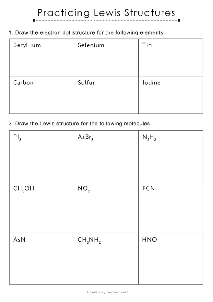 80 Printable Lewis Structure Practice Worksheets 28