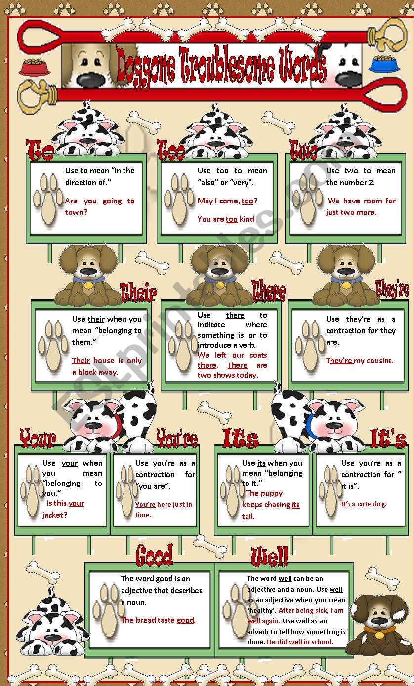 80 Printable To Too Two Worksheets 30