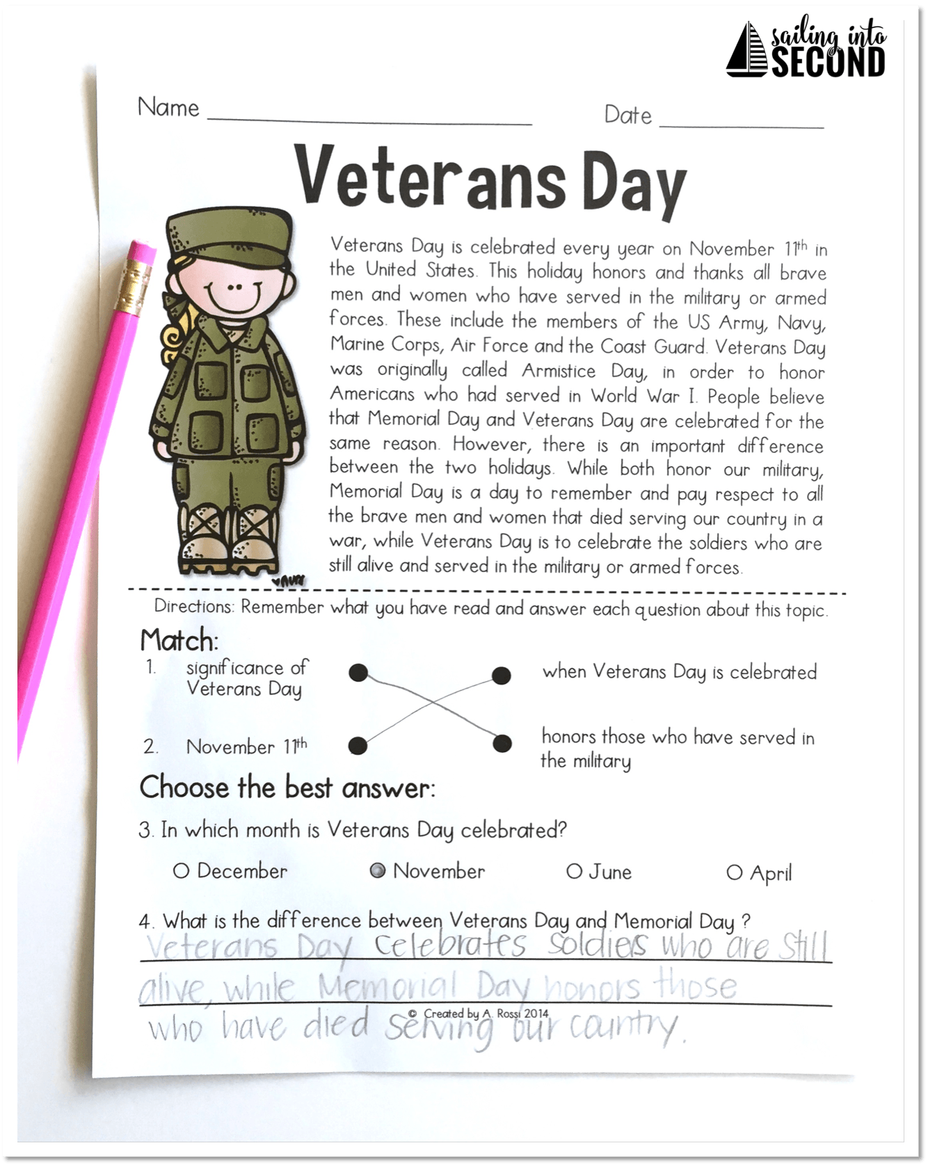 80 Printable Veterans Day Worksheets Pdf 37