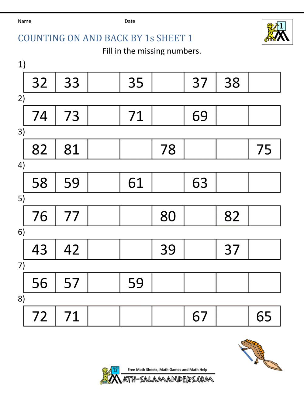 80 Printable Worksheets For First Graders 36