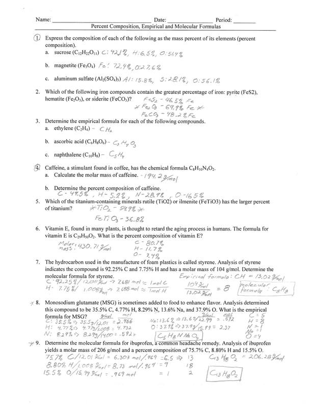 90 Empirical Molecular Formula Practice Worksheets 15