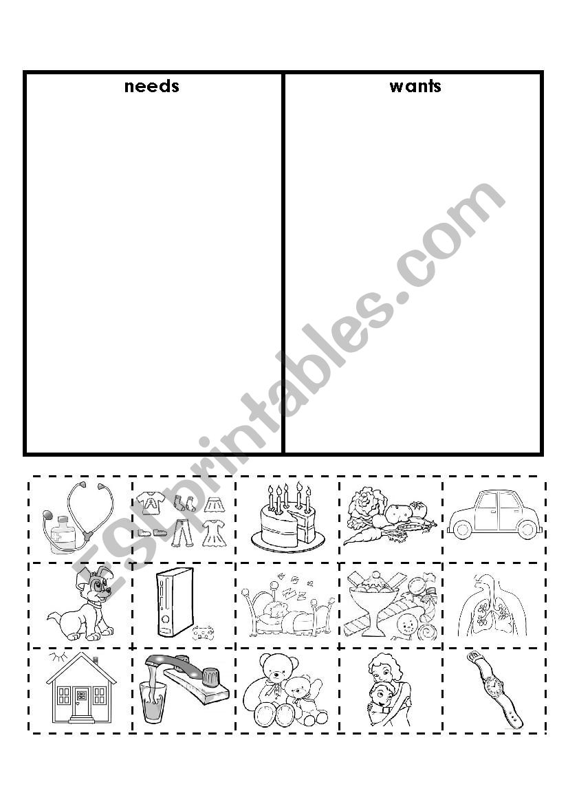 90 Needs Vs Wants Worksheets 12