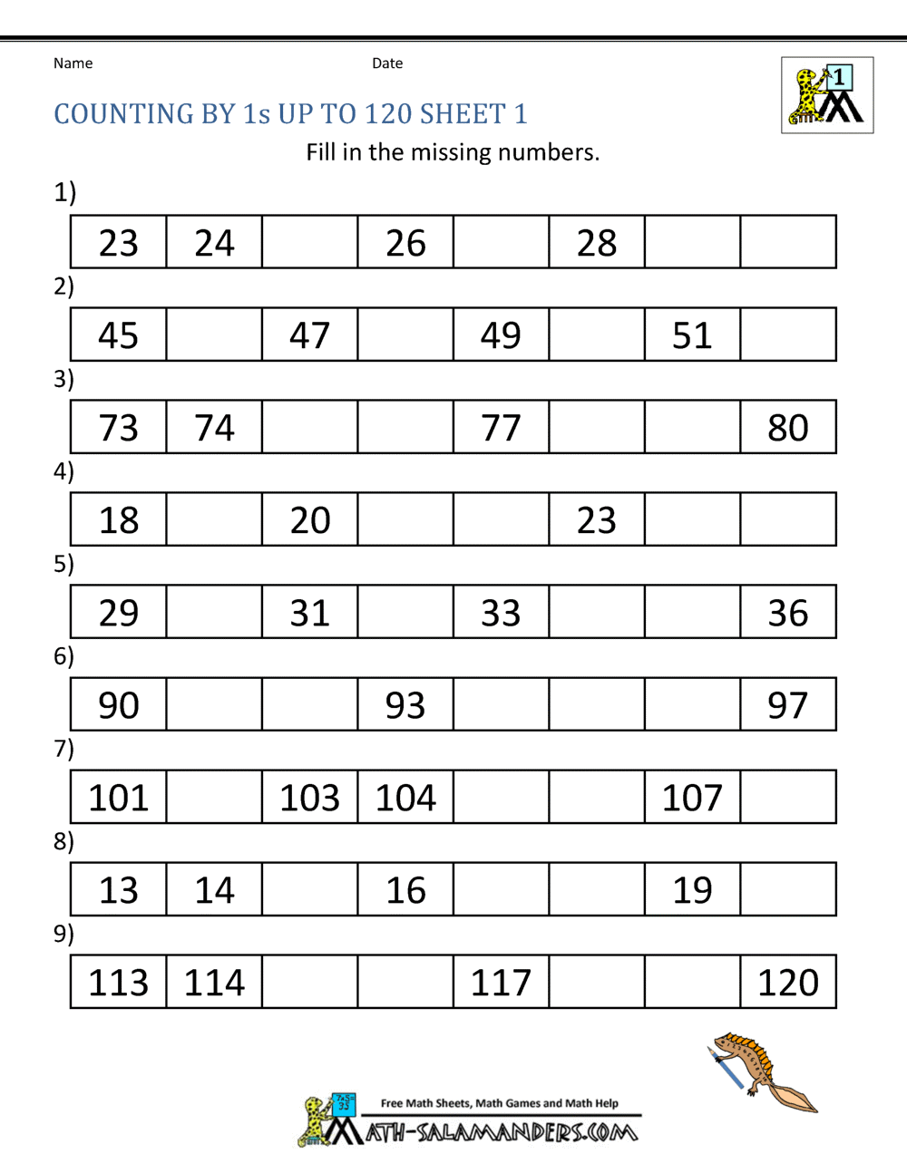 90 Printable 1 Grade Math Worksheets 56