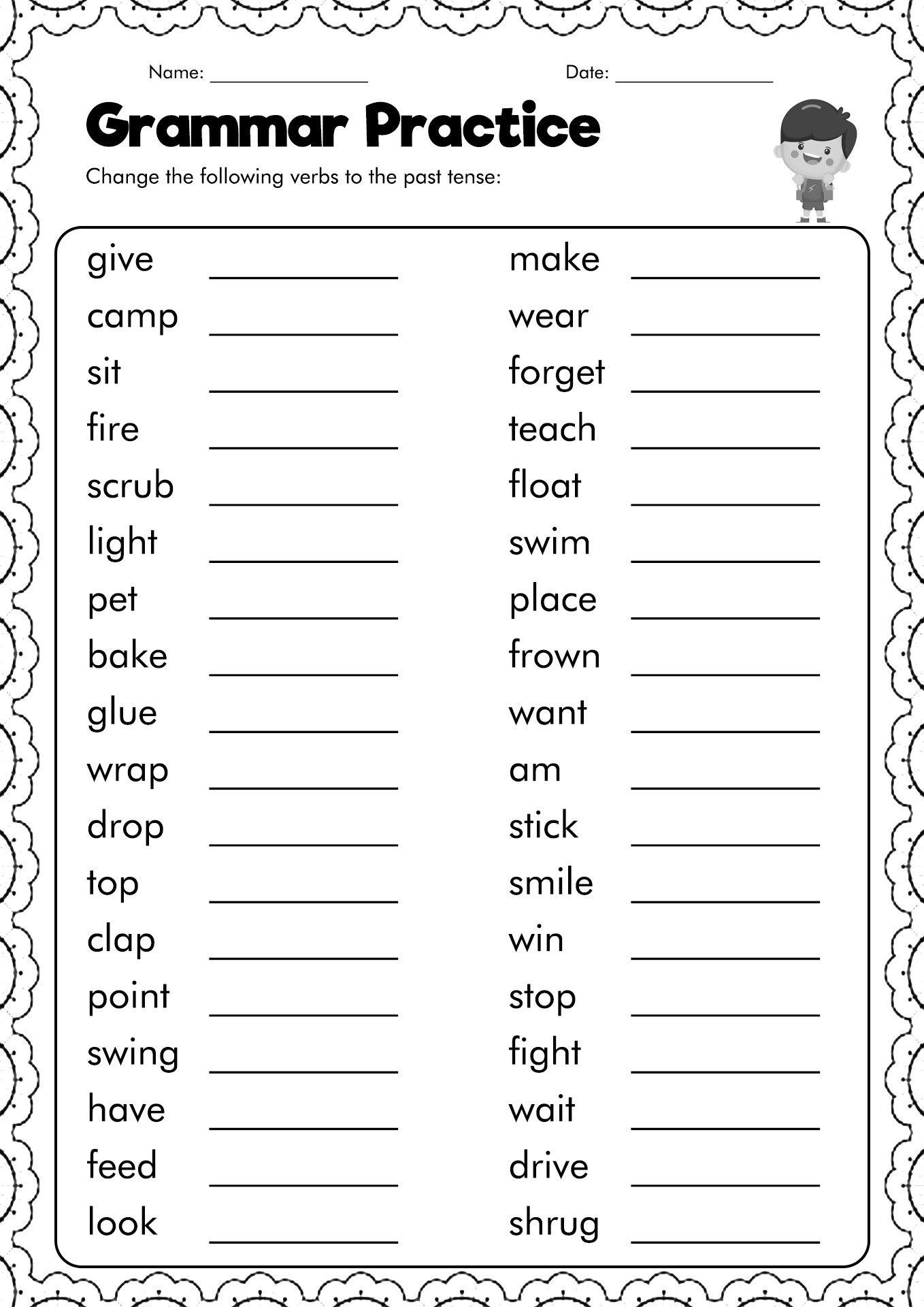 20 2Nd Grade English Worksheets Verbs