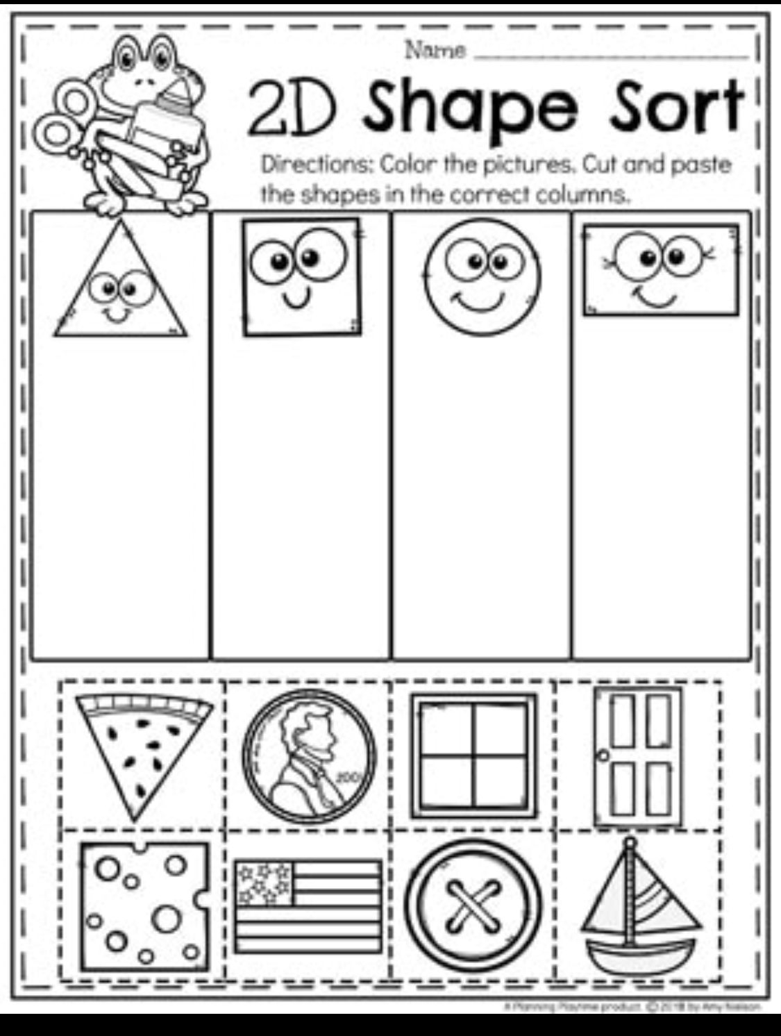 20 3D Shapes Kindergarten Activities Worksheets