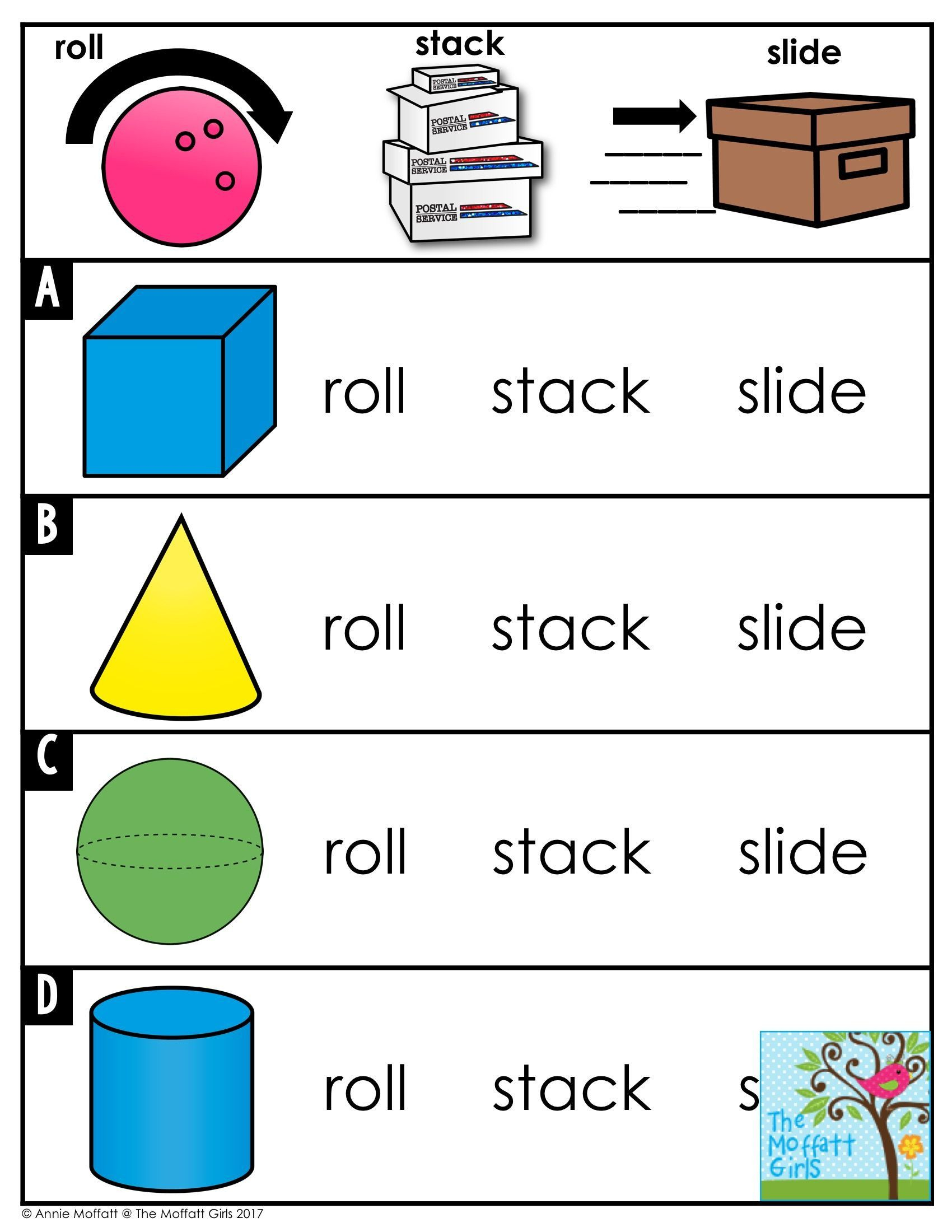 20 3D Shapes Kindergarten Activities Worksheets