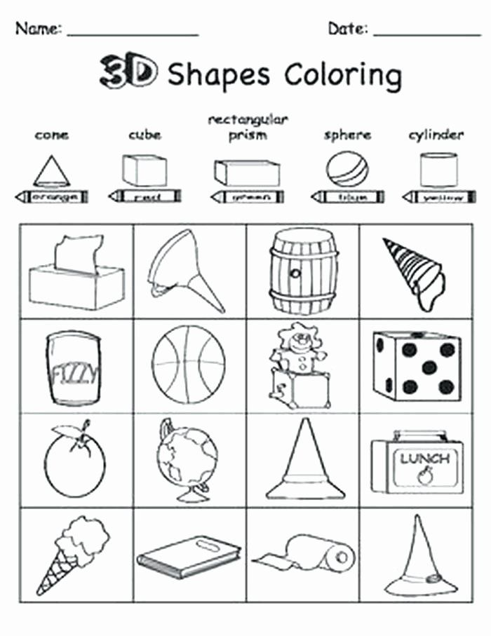 20 3D Shapes Kindergarten Activities Worksheets