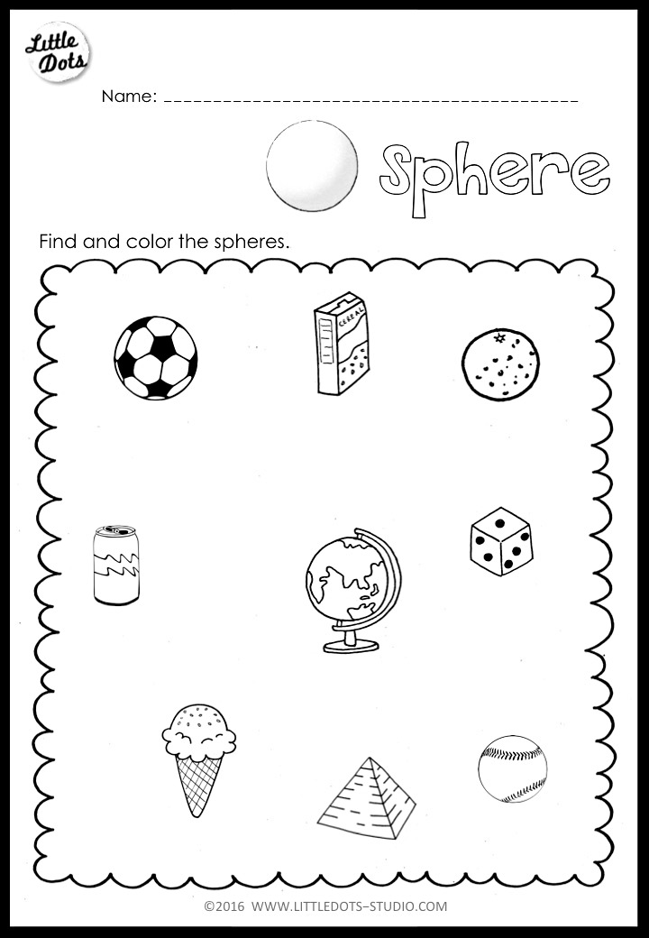 20 3D Shapes Kindergarten Activities Worksheets