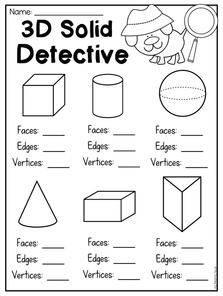 20 3D Shapes Worksheets 2Nd Grade