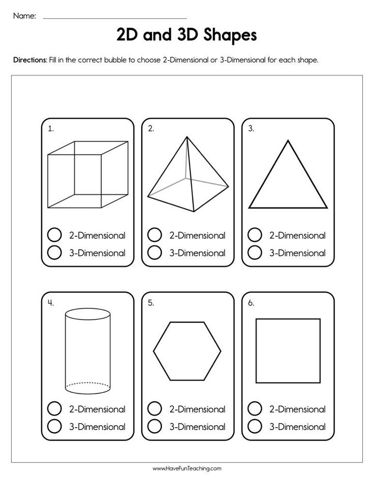 20 3D Shapes Worksheets 2Nd Grade